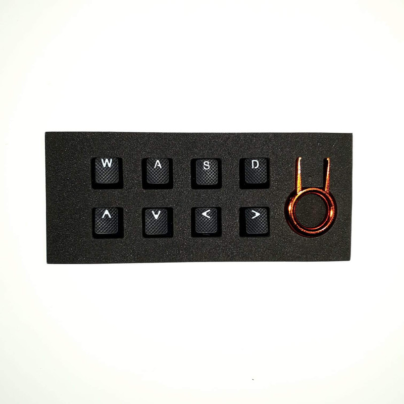 Tai-Hao Abs Double Shot Keycap-8Keys Tpr - Black - أكسسوار لوحة مفاتيح
